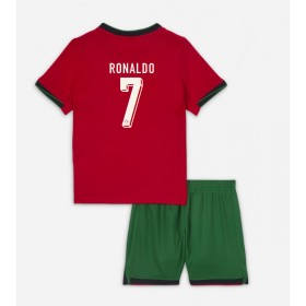 Portugal Cristiano Ronaldo #7 Replica Home Minikit Euro 2024 Short Sleeve (+ pants)